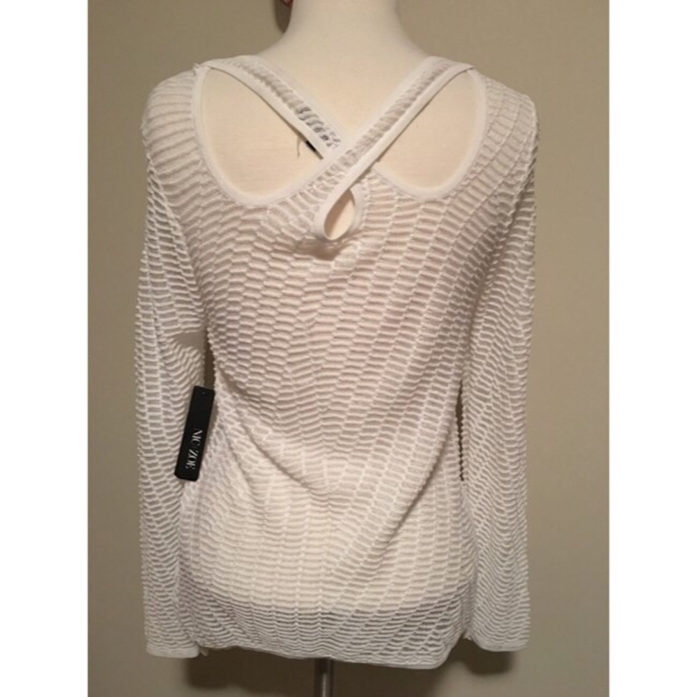 NIC ZOE Sheer Web Long Sleeve Criss Cross - Tunic - Picture 7 of 7